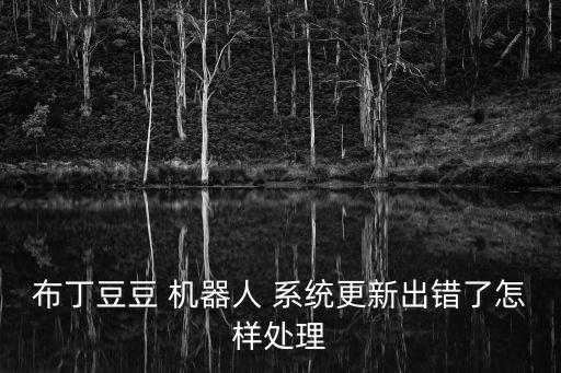 布丁豆豆 機(jī)器人 系統(tǒng)更新出錯(cuò)了怎樣處理