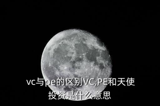  vc與pe的區(qū)別VC,PE和天使投資是什么意思