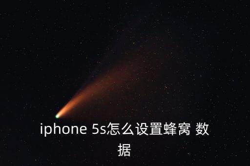 iphone 5s怎么設(shè)置蜂窩 數(shù)據(jù)
