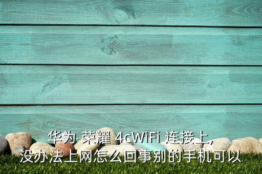 華為 榮耀 4cWiFi 連接上,沒辦法上網(wǎng)怎么回事別的手機可以