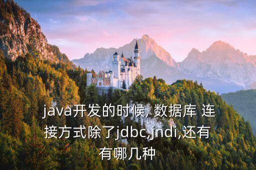  java開發(fā)的時候, 數(shù)據(jù)庫 連接方式除了jdbc,jndi,還有有哪幾種