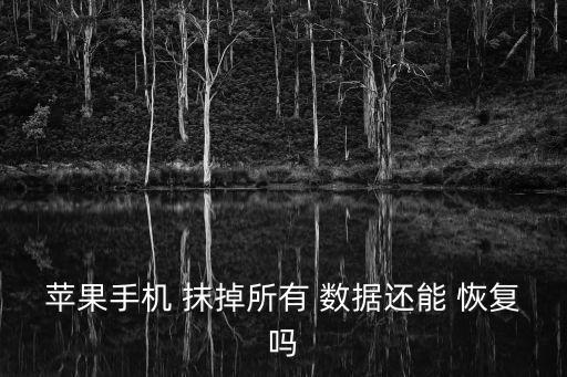 蘋果手機(jī) 抹掉所有 數(shù)據(jù)還能 恢復(fù)嗎