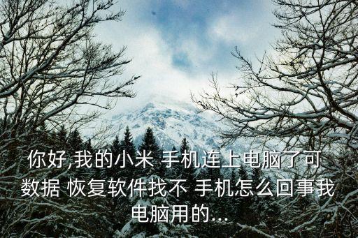 你好,我的小米 手機(jī)連上電腦了可 數(shù)據(jù) 恢復(fù)軟件找不 手機(jī)怎么回事我電腦用的...