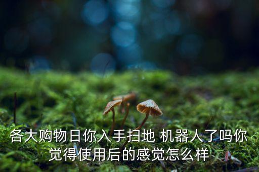 各大購物日你入手掃地 機(jī)器人了嗎你覺得使用后的感覺怎么樣