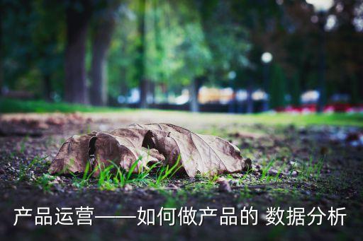 產(chǎn)品運營——如何做產(chǎn)品的 數(shù)據(jù)分析