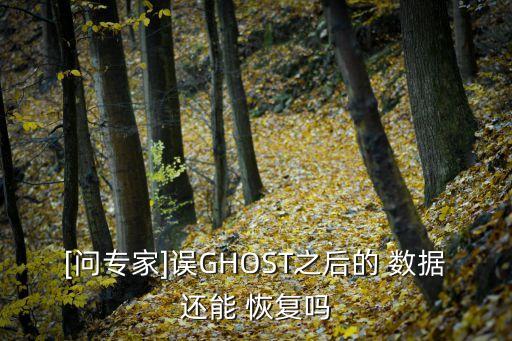 誤ghost后數(shù)據(jù)恢復(fù)工具,ghost覆蓋d盤數(shù)據(jù)恢復(fù)