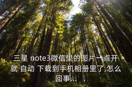 三星 note3微信里的圖片一點(diǎn)開(kāi)就 自動(dòng) 下載到手機(jī)相冊(cè)里了,怎么回事...