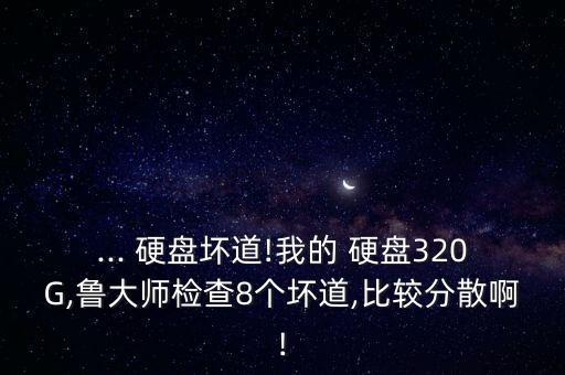 ... 硬盤壞道!我的 硬盤320G,魯大師檢查8個(gè)壞道,比較分散啊!