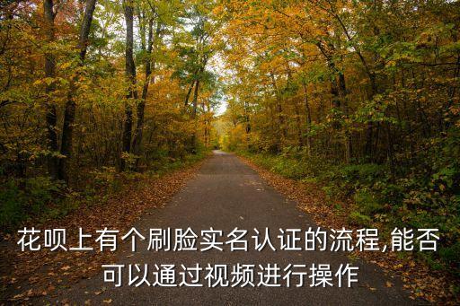 花唄上有個刷臉實名認證的流程,能否可以通過視頻進行操作
