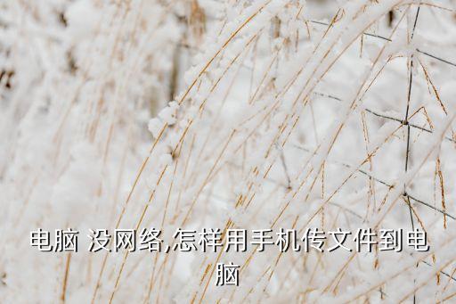 電腦 沒網(wǎng)絡(luò),怎樣用手機傳文件到電腦