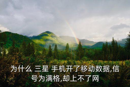 為什么 三星 手機開了移動數據,信號為滿格,卻上不了網