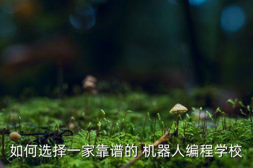 如何選擇一家靠譜的 機器人編程學校