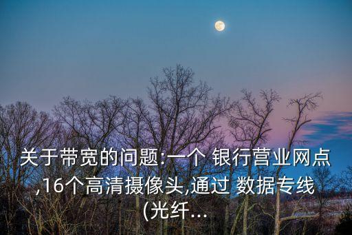 關(guān)于帶寬的問(wèn)題:一個(gè) 銀行營(yíng)業(yè)網(wǎng)點(diǎn),16個(gè)高清攝像頭,通過(guò) 數(shù)據(jù)專線(光纖...
