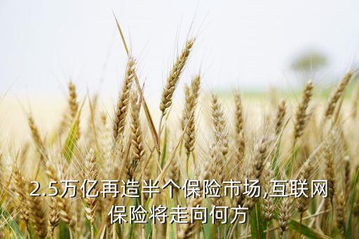 2.5萬(wàn)億再造半個(gè)保險(xiǎn)市場(chǎng),互聯(lián)網(wǎng)保險(xiǎn)將走向何方