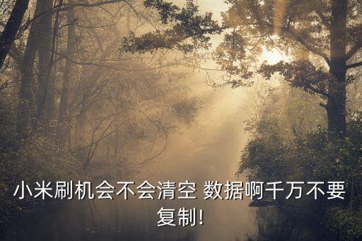 小米刷機(jī)會不會清空 數(shù)據(jù)啊千萬不要復(fù)制!