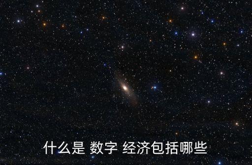 什么是 數(shù)字 經(jīng)濟(jì)包括哪些