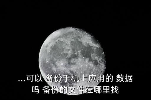 ...可以 備份手機(jī)上應(yīng)用的 數(shù)據(jù)嗎 備份的文件在哪里找