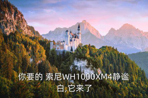 你要的 索尼WH1000XM4靜謐白,它來了