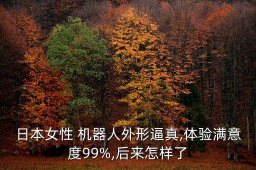 日本女性 機(jī)器人外形逼真,體驗滿意度99%,后來怎樣了