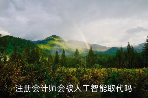 注冊會計師會被人工智能取代嗎