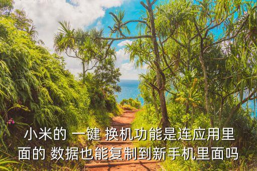  小米的 一鍵 換機功能是連應(yīng)用里面的 數(shù)據(jù)也能復(fù)制到新手機里面嗎