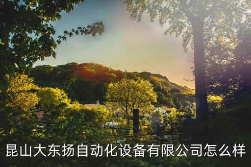 昆山大東揚(yáng)自動(dòng)化設(shè)備有限公司怎么樣