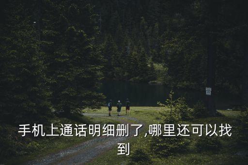  手機(jī)上通話明細(xì)刪了,哪里還可以找到