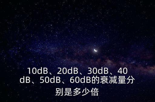 衰耗器測(cè)量的哪些數(shù)據(jù)