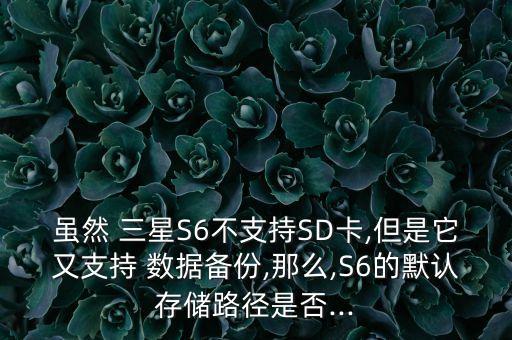 雖然 三星S6不支持SD卡,但是它又支持 數(shù)據(jù)備份,那么,S6的默認(rèn)存儲(chǔ)路徑是否...