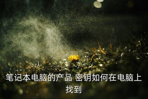 筆記本電腦的產(chǎn)品 密鑰如何在電腦上找到