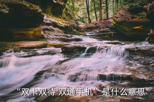 “雙卡雙待 雙通手機”是什么意思