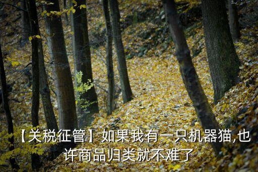 【關稅征管】如果我有一只機器貓,也許商品歸類就不難了