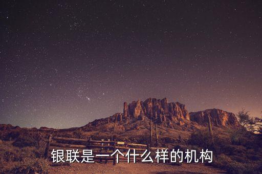  銀聯(lián)是一個什么樣的機(jī)構(gòu)