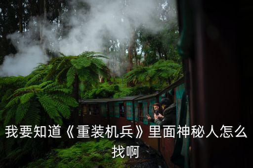 我要知道《重裝機兵》里面神秘人怎么找啊