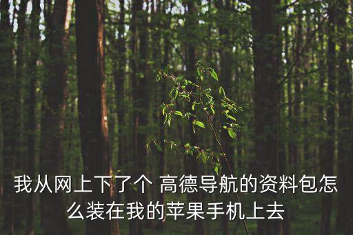 我從網(wǎng)上下了個 高德導航的資料包怎么裝在我的蘋果手機上去