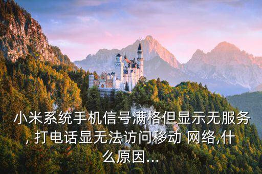  小米系統(tǒng)手機(jī)信號(hào)滿(mǎn)格但顯示無(wú)服務(wù), 打電話(huà)顯無(wú)法訪(fǎng)問(wèn)移動(dòng) 網(wǎng)絡(luò),什么原因...