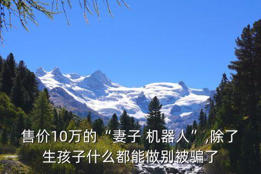 售價(jià)10萬的“妻子 機(jī)器人”,除了生孩子什么都能做別被騙了