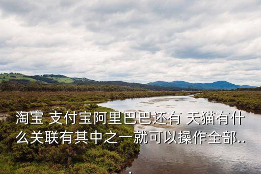 淘寶 支付寶阿里巴巴還有 天貓有什么關(guān)聯(lián)有其中之一就可以操作全部...