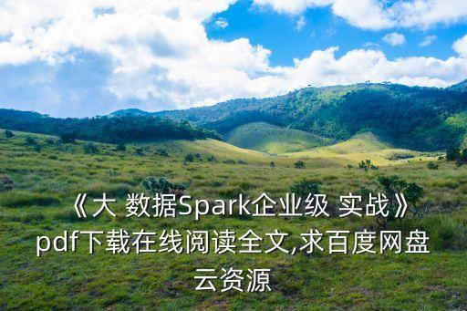《大 數(shù)據(jù)Spark企業(yè)級 實戰(zhàn)》pdf下載在線閱讀全文,求百度網(wǎng)盤云資源