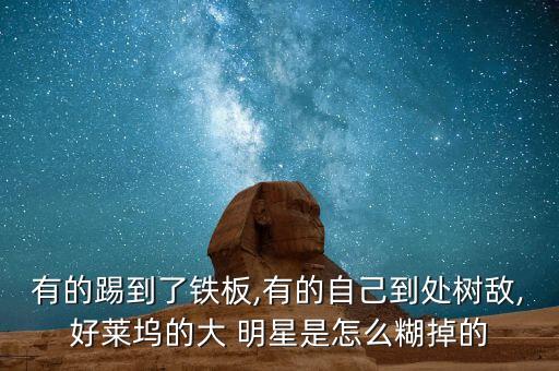 有的踢到了鐵板,有的自己到處樹敵,好萊塢的大 明星是怎么糊掉的