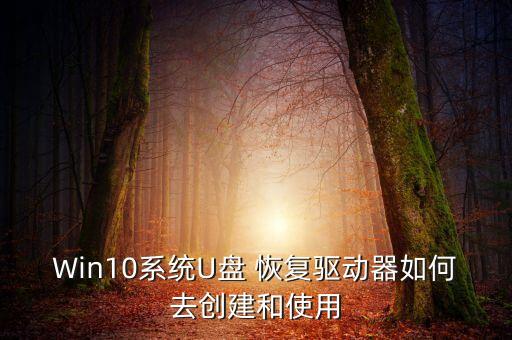 Win10系統(tǒng)U盤(pán) 恢復(fù)驅(qū)動(dòng)器如何去創(chuàng)建和使用