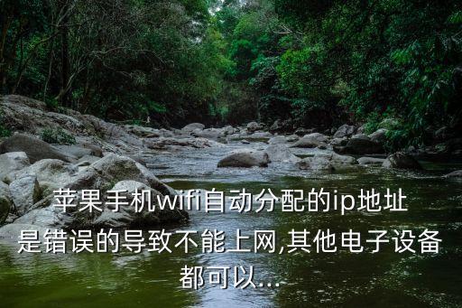蘋果手機(jī)wifi自動分配的ip地址是錯誤的導(dǎo)致不能上網(wǎng),其他電子設(shè)備都可以...