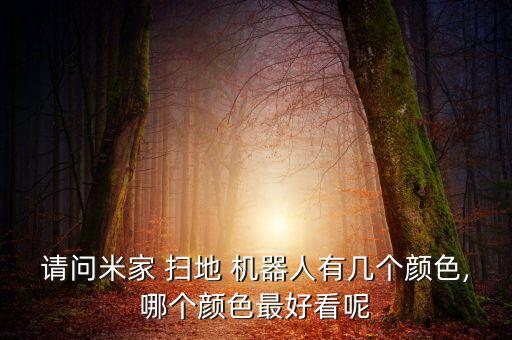 請問米家 掃地 機(jī)器人有幾個(gè)顏色,哪個(gè)顏色最好看呢