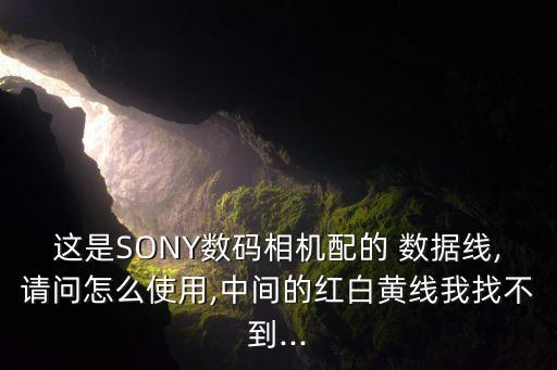 這是SONY數(shù)碼相機(jī)配的 數(shù)據(jù)線(xiàn),請(qǐng)問(wèn)怎么使用,中間的紅白黃線(xiàn)我找不到...