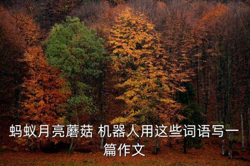 螞蟻月亮蘑菇 機(jī)器人用這些詞語寫一篇作文