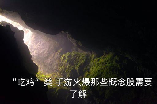 “吃雞”類 手游火爆那些概念股需要了解