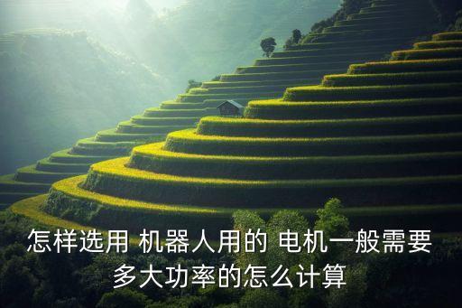 機(jī)器人電機(jī)選型,scara機(jī)器人電機(jī)選型