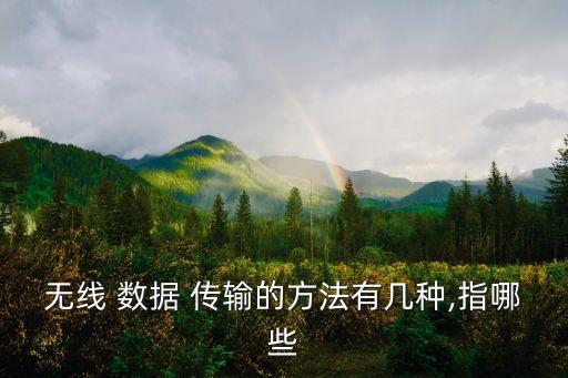 無線 數(shù)據(jù) 傳輸?shù)姆椒ㄓ袔追N,指哪些