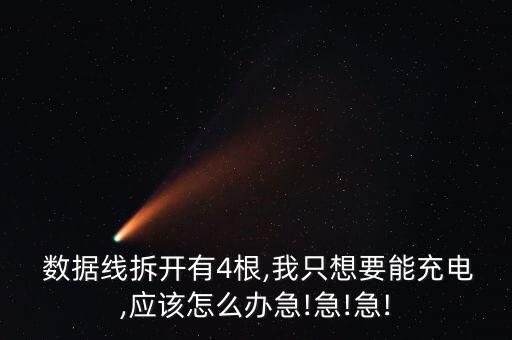  數(shù)據(jù)線拆開(kāi)有4根,我只想要能充電,應(yīng)該怎么辦急!急!急!