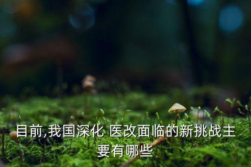 目前,我國深化 醫(yī)改面臨的新挑戰(zhàn)主要有哪些